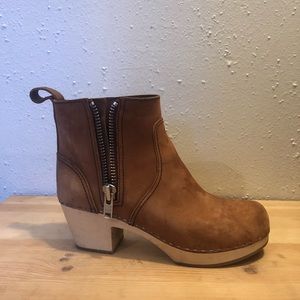 Swedish Hasbeens Shoes Zip It Emy Wooden Boot 38/8
